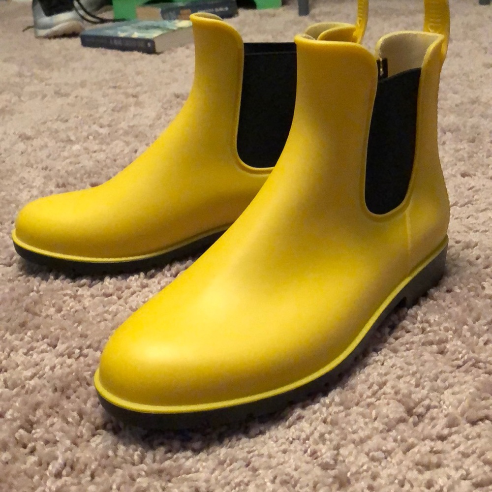 Yellow Ankle Rain Boots